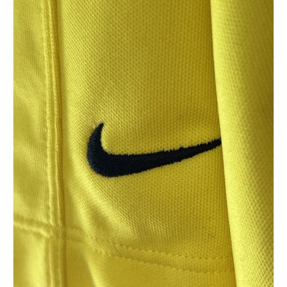 Nike Golf Dri Fit Polo XL Yellow Swoosh Logo Activewear Classic Pop Collar - Picture 6 of 14